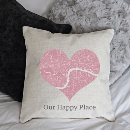 Personalised Heart Map Cushion